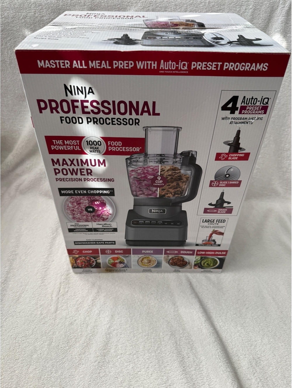 Ninja BN601 Professional Plus Food Processor 9-Cup 1000W NEW Open Box Auto-iQ